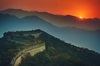 The Great Wall At Sunset Mac Wallpapers Download