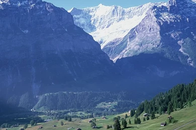 Beautiful Mountians, Snow Capped Mountain Peaks   Wallcoo.net