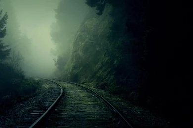 Railway Fog natural Landscape Desktop Wallpapers   1366x768 ...