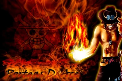 Ace One Piece On Fire Wallpapers