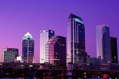 Twilight Tampa Florida Sky Skyscrapers