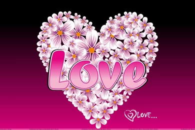 Pink Love Heart And Pink Backgrounds Wallpapers