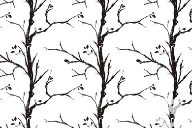 Tree Pattern, Peel And Stick, Branches, Contemporary Wallpapers ...