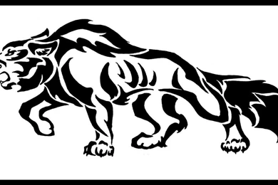 TRIBAL WOLF WALLPAPER   (