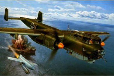 Dornier Do 217 With Henschel Hs 293A Wallpapers