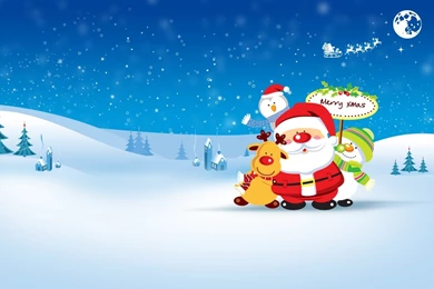 Cartoon Merry Christmas Wallpapers
