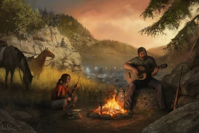 The Last Of Us Fire Men Horses Guitar Games Girls Apocalyptic ...