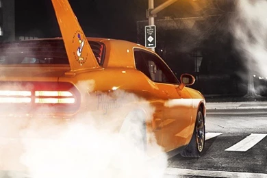 Light Cars Roads Dodge Challenger Burnout Wallpapers