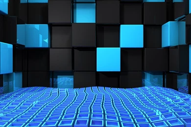 Cube Wallpaper, Black And Blue HD Wallpapers