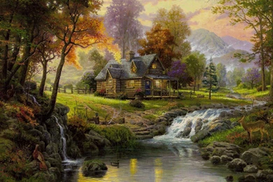 Wallpapers Pictorial Art Thomas Kinkade Image