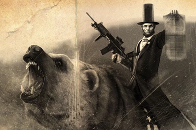 Anraham Lincoln Riding A Grizzly Wallpapers 1920x1032   (
