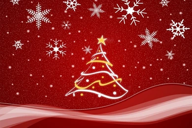 CHRISTMAS Wallpapers   Christmas Tree Red Design