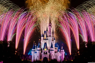 Fireworks Over Cinderella Castle Wallpapers Full HD [3840x2400 ...