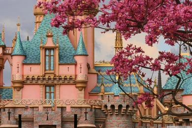 Wallpapers Cinderella Castle Springtime Hd High Definition ...