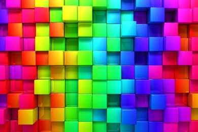 Blocks Rainbow 3d Graphics Backgrounds