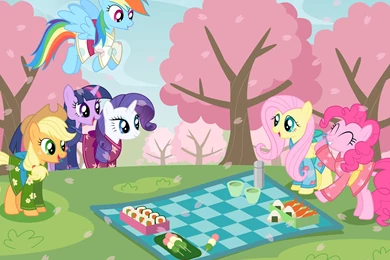 Ponies Go To Japan  Natsu Matsuri Wallpaper  By Baraniruchu On ...