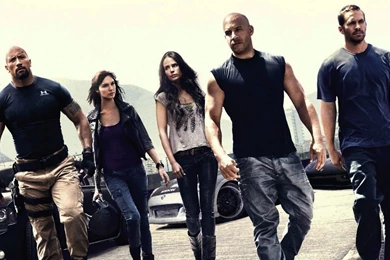 Wallpapers Gal Gadot The Rock Jordana Brewster Vin Diesel Paul ...