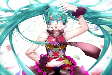 Aqua Hair Hatsune Miku Phino (jinko0094) Tell Your World (vocaloid ...