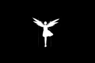 1920x1200 Silhouette Angel Wings Black Backgrounds 1680x1050 ...