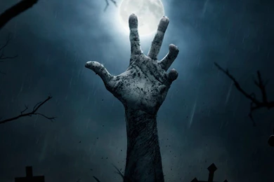 Download Wallpapers Halloween, Horror, Night, Moon, Cemetery ...