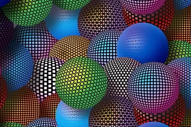Colorful Illusion Balls iPad Wallpapers HD 1024x1024