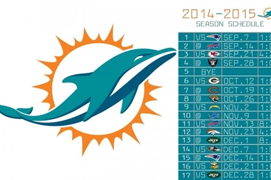 Miami Dolphins 2014 NFL Schedule Wallpapers