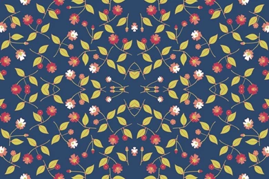 Flowers For Matisse On Blue Wallpapers Inscribed_here Spoonflower