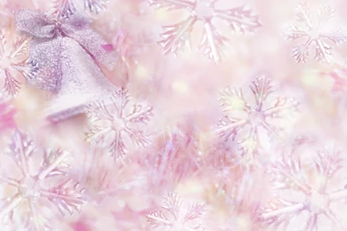 A Bell And Snowflakes In Pink HD Wallpapers