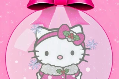 NikkiBsDesignz: Pink Christmas Hello Kitty Wall