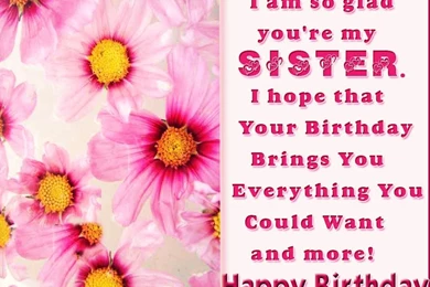 Happy BirtHDay Sister Free Wallpapers 2309 – Sky HD Wallpapers