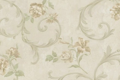 Flower Trail Country Style Classic Design Wallpapers AM396, View ...