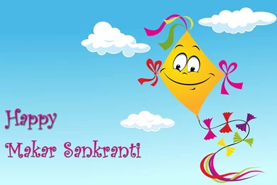Happy Makar Sankranti Festival Wishes Kites HD Wallpapers