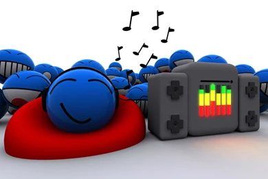 Smiley Faces With Music Wallpapers