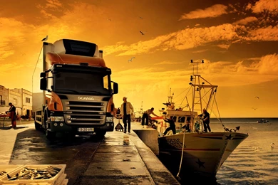 Wallpapers Awesome Orange Scania Truck Wallpapers PC