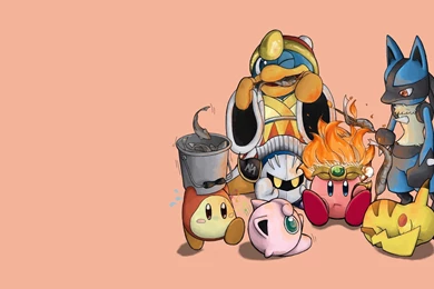 Kirby Pokemon Video Games Pikachu King Dedede Camping Simple ...