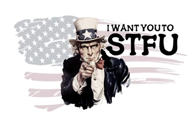 Georgie Does Photoshop: Wallpaper: Uncle Sam Says STFU