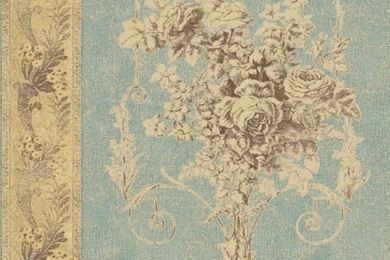 Ronald Redding French Historical Floral In Blue Antique Cream ...