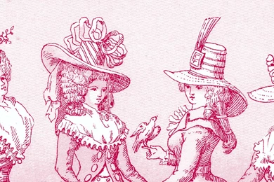 Vintage Clip Art   French Costume Ladies   Marie Antoinette esque ...