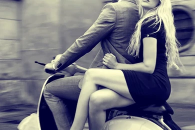 720x1280 Girl, Vespa, Guy, The City, Scooter, Vintage, Retro ...