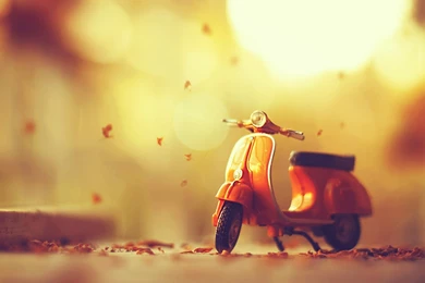 Wallpapers Moped, Vespa, Yellow Vespa Moped.