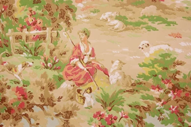1930's Vintage Wallpapers Scenic Shepherd   Rosie's Vintage Wallpapers