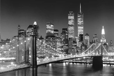 New York Black And White Skyline (id: 115243) – BUZZERG