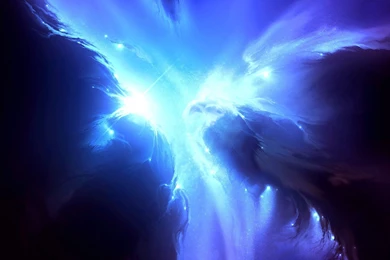 Download Desktop Wallpapers Ice Blue Abstraction Like A Cosmic Nebula