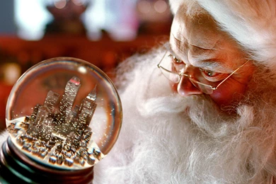 Snow Globe With A Christmas Landscape White Backgrounds
