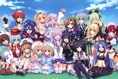 Cave, Dress, Long Hair, Mina, Short Hair, Game Cg, Neptune ...