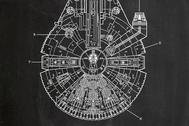Star Wars Millennium Falcon Screen Print Patent Art   Force ...