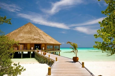 Ocean,nature Ocean Nature Hut Peaceful 2560x1920 Wallpapers ...