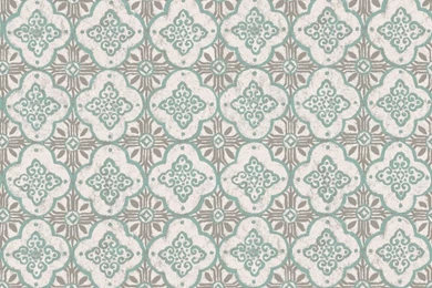 Moroccan Tile Mosaic Teal Grey Geometric Wallpapers