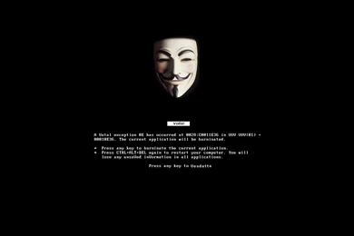 Anonymous Blue Screen Of Death Wallpapers   (