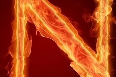 Burning Letter N Wallpapers   Free iPhone Wallpapers